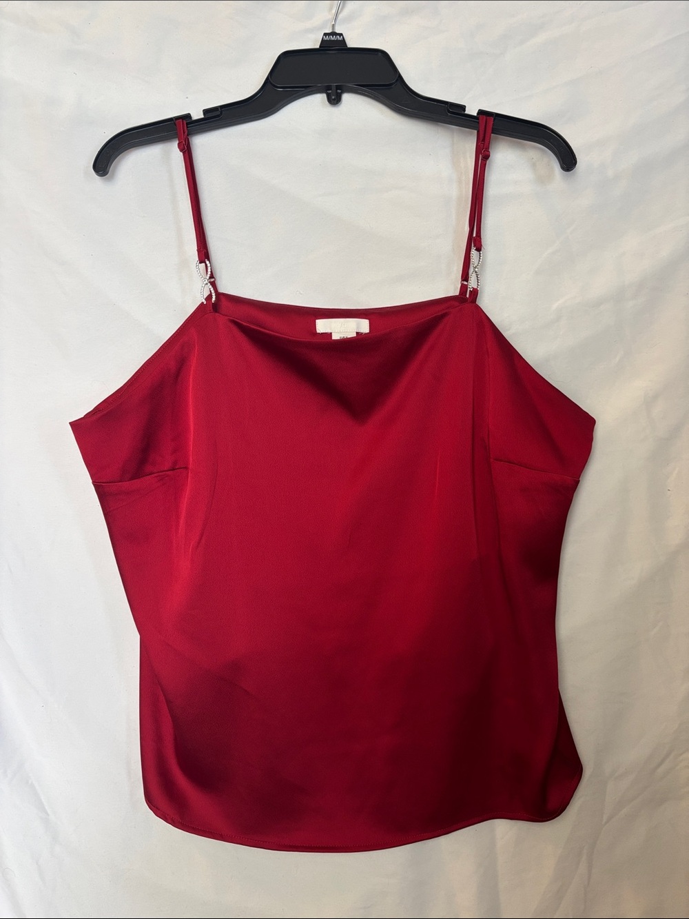 H&M Burgundy Satin Camisole Top